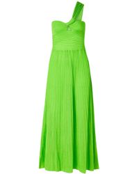 Gabriela Hearst - Altura One-Shoulder Ribbed Silk Midi Dress - Lyst