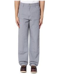 Carhartt - Double Knee Logo Patch Straight-Leg Trousers - Lyst