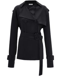 Ferragamo - Ferragamo Double-Breasted Belted Trench Coat - Lyst