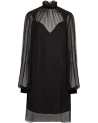Nina Ricci - High-Neck Balloon-Sleeve Mini Dress - Lyst