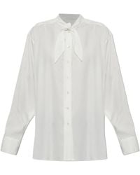 Paul Smith - Tie-Neck Oversized Shirt - Lyst