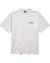 Balenciaga - Logo Printed Crewneck T-Shirt - Lyst