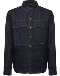 Giuliano Galiano - Matt Denim Shirt - Lyst