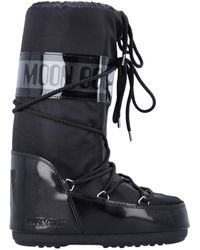 Moon Boot - Icon Glance Satin Lace-Up Snow Boots - Lyst