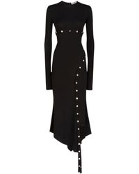 The Attico - The Asymmetric Convertible Long-Sleeved Midi Dress - Lyst
