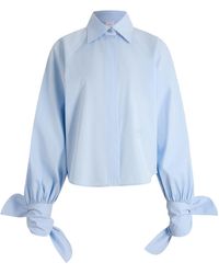 Patou - Bow-Detail Long-Sleeve Blouse - Lyst