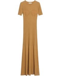 Max Mara - Short-Sleeve Ribbed Dress - Lyst