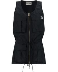 Miu Miu - Technical Fabric Mini-Dress - Lyst
