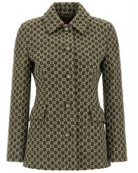 Gucci - Gg Bouclé Cotton Jacket - Lyst