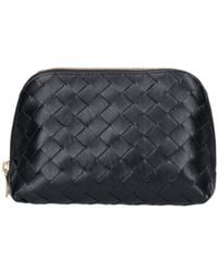 Bottega Veneta - Intrecciato Medium Half-Moon Beauty Pouch - Lyst