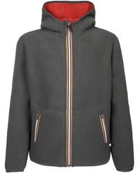 K-Way - Reversible Zip-Up Fleece Jacket - Lyst