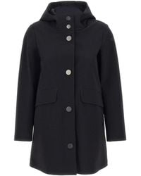 Rrd - Surflex Hooded Mid-Length Coat - Lyst