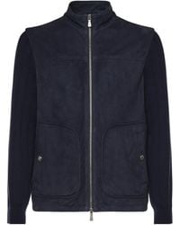 Eleventy - Panelled Zip-Up Jacket - Lyst