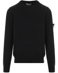 Stone Island - Compass Patch Crewneck Jumper - Lyst
