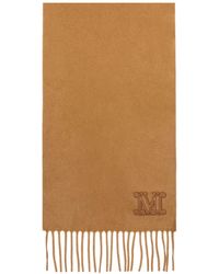 Max Mara - Cashmere Stole With Monogram Embroidery - Lyst
