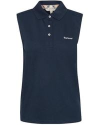 Barbour - Logo Sleeveless Polo Shirt - Lyst