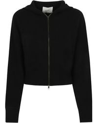 Lisa Yang - Cropped Zip-Up Hooded Knitted Sweater - Lyst