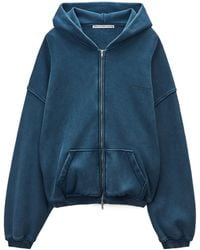 Alexander Wang - Logo-Print Zip-Up Hoodie - Lyst