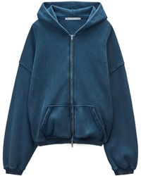 Alexander Wang - Logo-Print Zip-Up Hoodie - Lyst