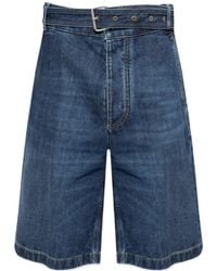 Bottega Veneta - Belted Denim Shorts - Lyst