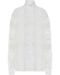Valentino - Lace-Detail Blouse - Lyst