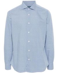 Barba Napoli - Floral-Print Cotton Shirt - Lyst