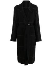 JOSEPH - Single-Breasted Belted Coat - Lyst