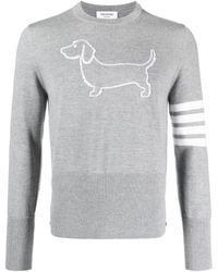 Thom Browne - Bar Stripe Crewneck Jumper - Lyst