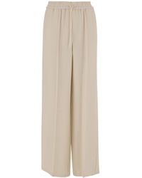 Valentino - Wide-Leg Drawstring Pants - Lyst