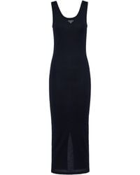 Prada - Cotton Midi Dress - Lyst