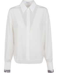 Brunello Cucinelli - Sequin-Embellished Silk Shirt - Lyst
