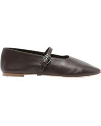 STAUD - Buckle Flat Ballet Shoes - Lyst