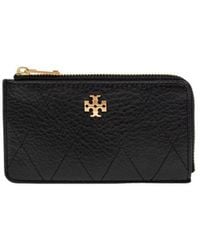 Tory Burch - Quilted Zip Card Wallet - Lyst