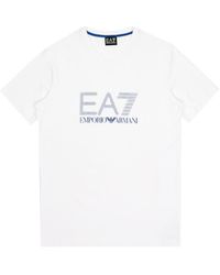 EA7 - Logo T-Shirt With Round Neck - Lyst