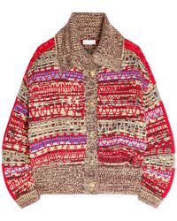 Dries Van Noten - Jacquard Wool Cardigan - Lyst