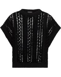 Brunello Cucinelli - Ribbed Net Jumper - Lyst