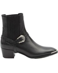 Celine - Western Chelsea Isaac Boot With Harness And Metal Toe - Lyst