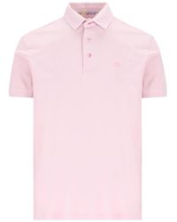 Etro - Logo Embroidered Straight Hem Polo Shirt - Lyst