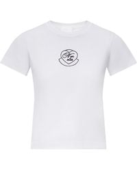 Moncler - Logo Embroidered Crewneck T-Shirt - Lyst