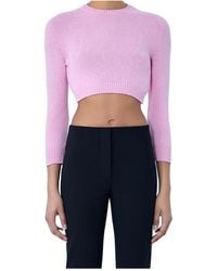 Jil Sander - Cropped Crew-Neck Knitted Jumper - Lyst
