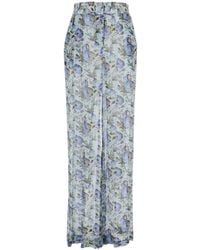 Semicouture - Semi Couture Floral Wide-Leg Pants - Lyst