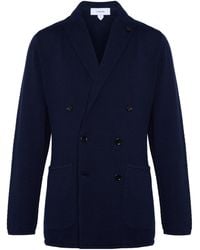 Lardini - Double Breasted Knit Jacket - Lyst