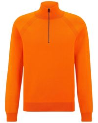 BOSS - Half-Zip Knit Sweater - Lyst