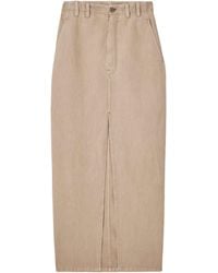 Brunello Cucinelli - Logo Patch High-Waisted Skirt - Lyst