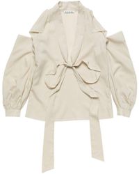Acne Studios - Cut-Out Blouse With Bow - Lyst