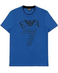 EA7 - Logo T-Shirt With Round Neck - Lyst