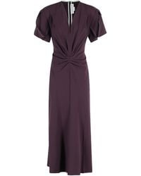 Victoria Beckham - Long Sleeve Tie Front Gown - Lyst
