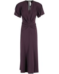 Victoria Beckham - Long Sleeve Tie Front Gown - Lyst