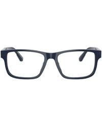 Emporio Armani - Rectangle-Frame Glasses - Lyst