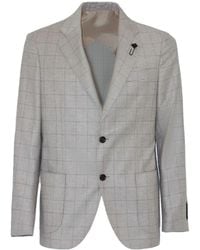 Lardini - Prince Of Wales Single-Breasted Blazer - Lyst